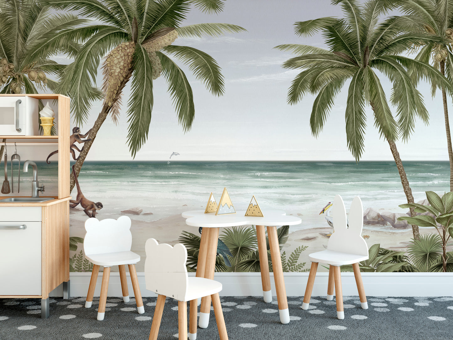 Beach Tropical Tree Wallpaper Mural