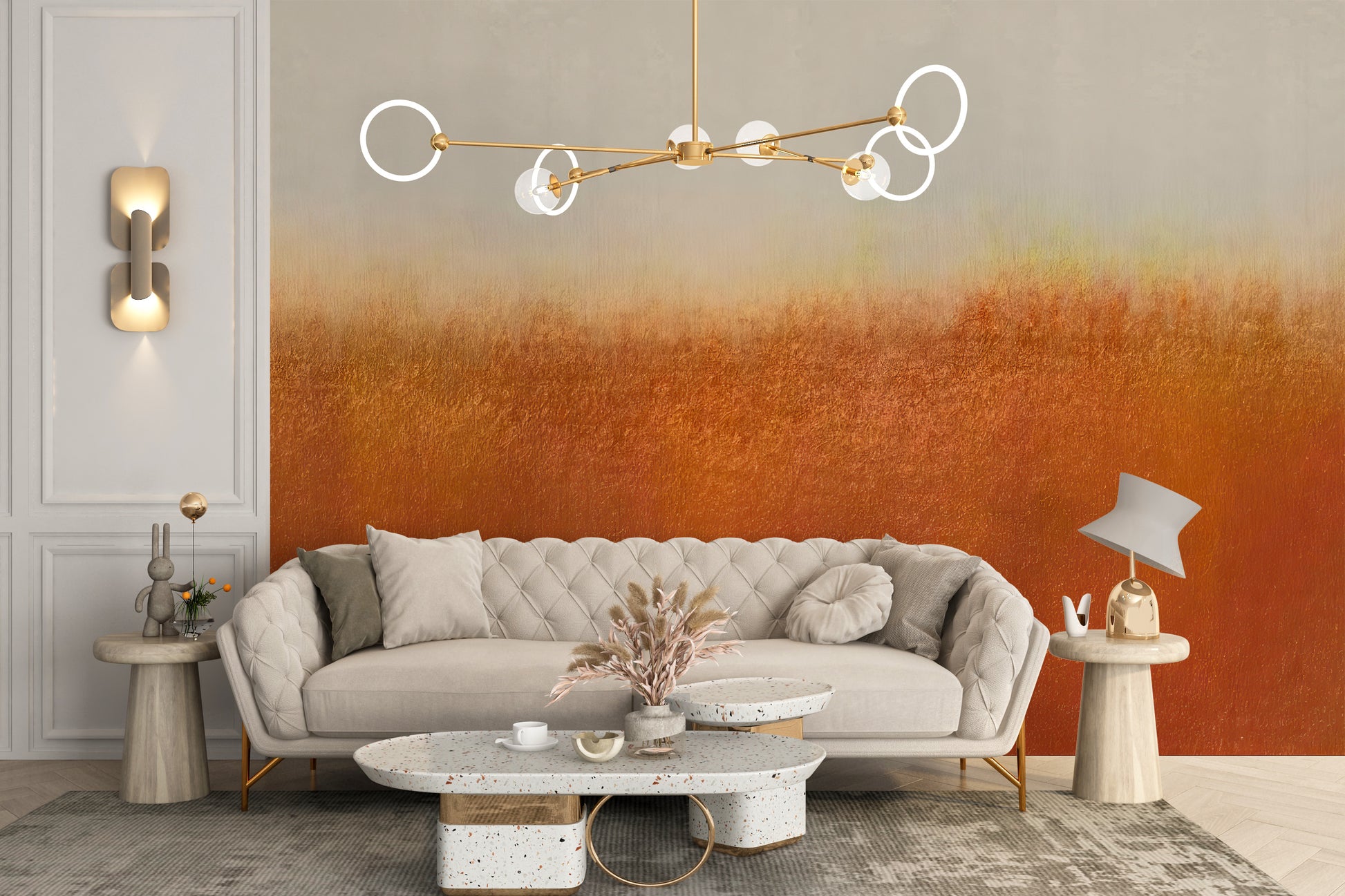 Rustic Orange Wallpaper Mural