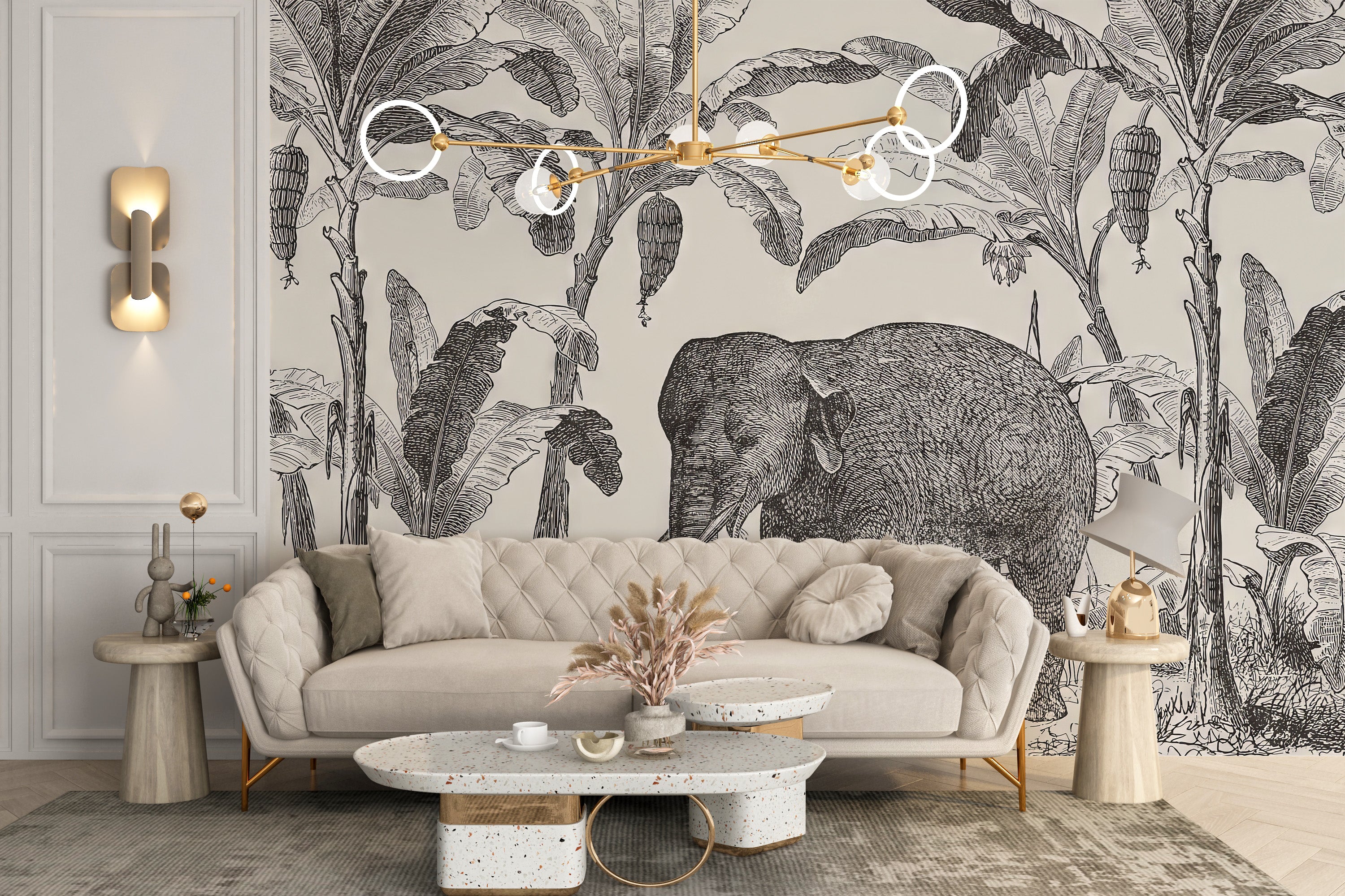 Vintage Elephant Wallpaper for Walls