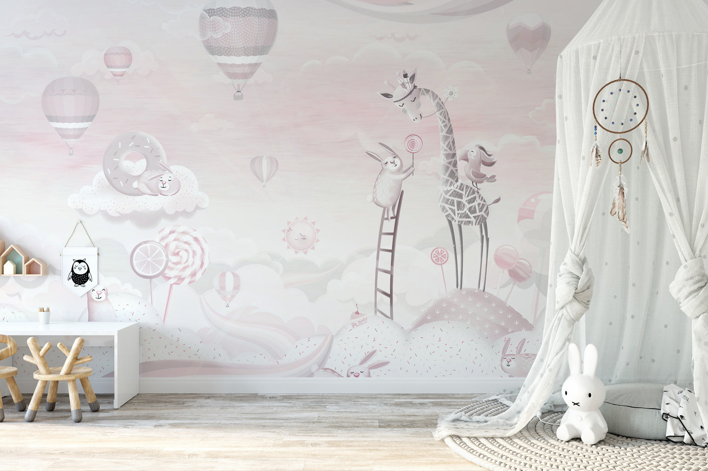 Pink Color Candy World Wallpaper Murals