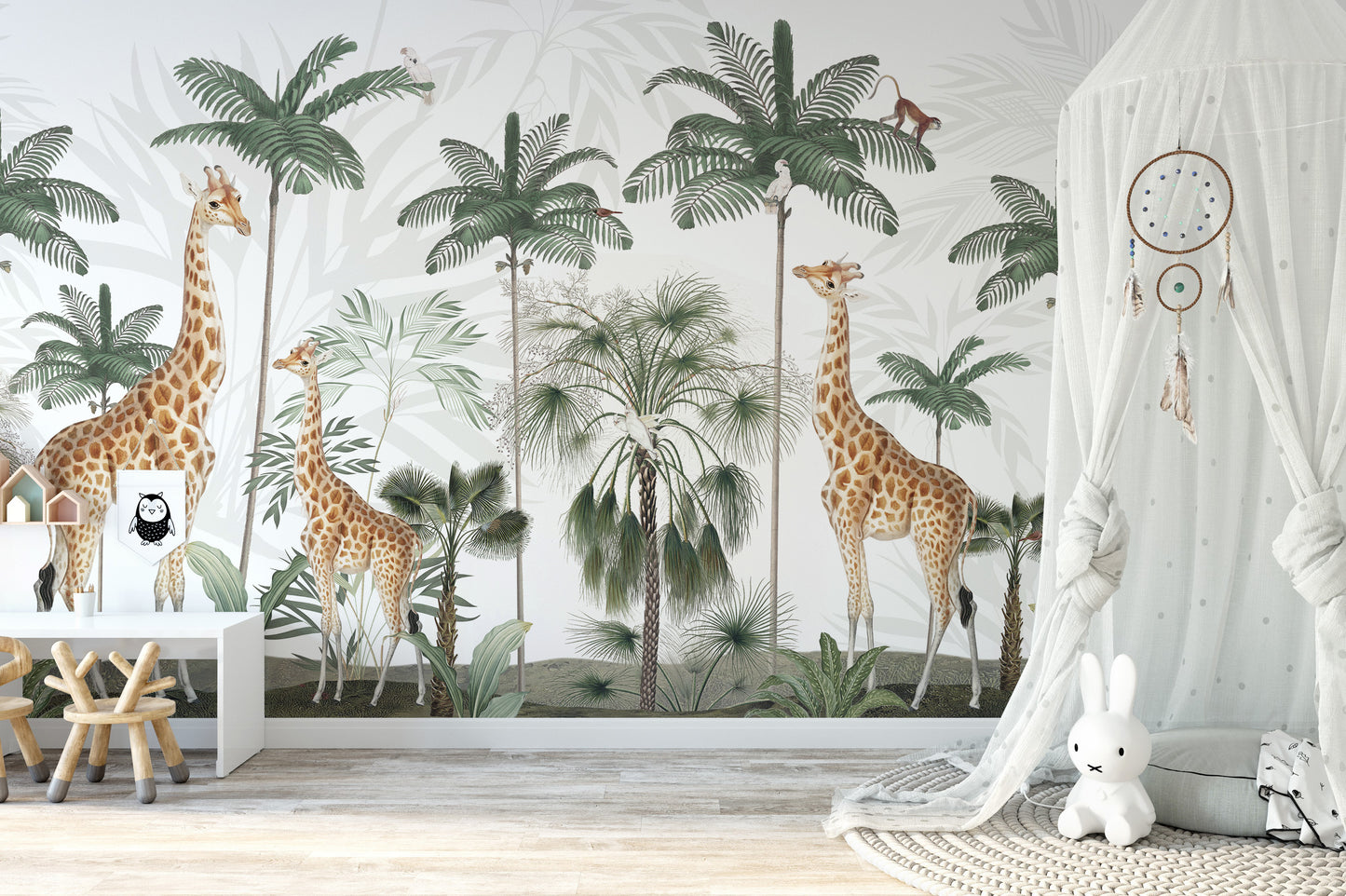 Gracious Giraffes wallpaper for walls