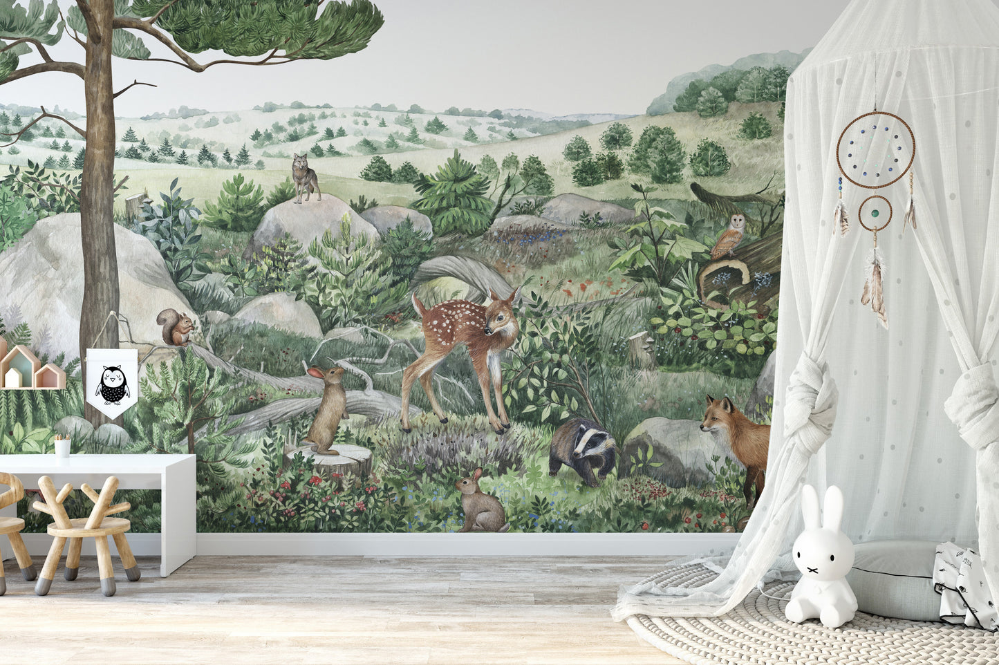 Happy Hills Wallpaper Wall Murals