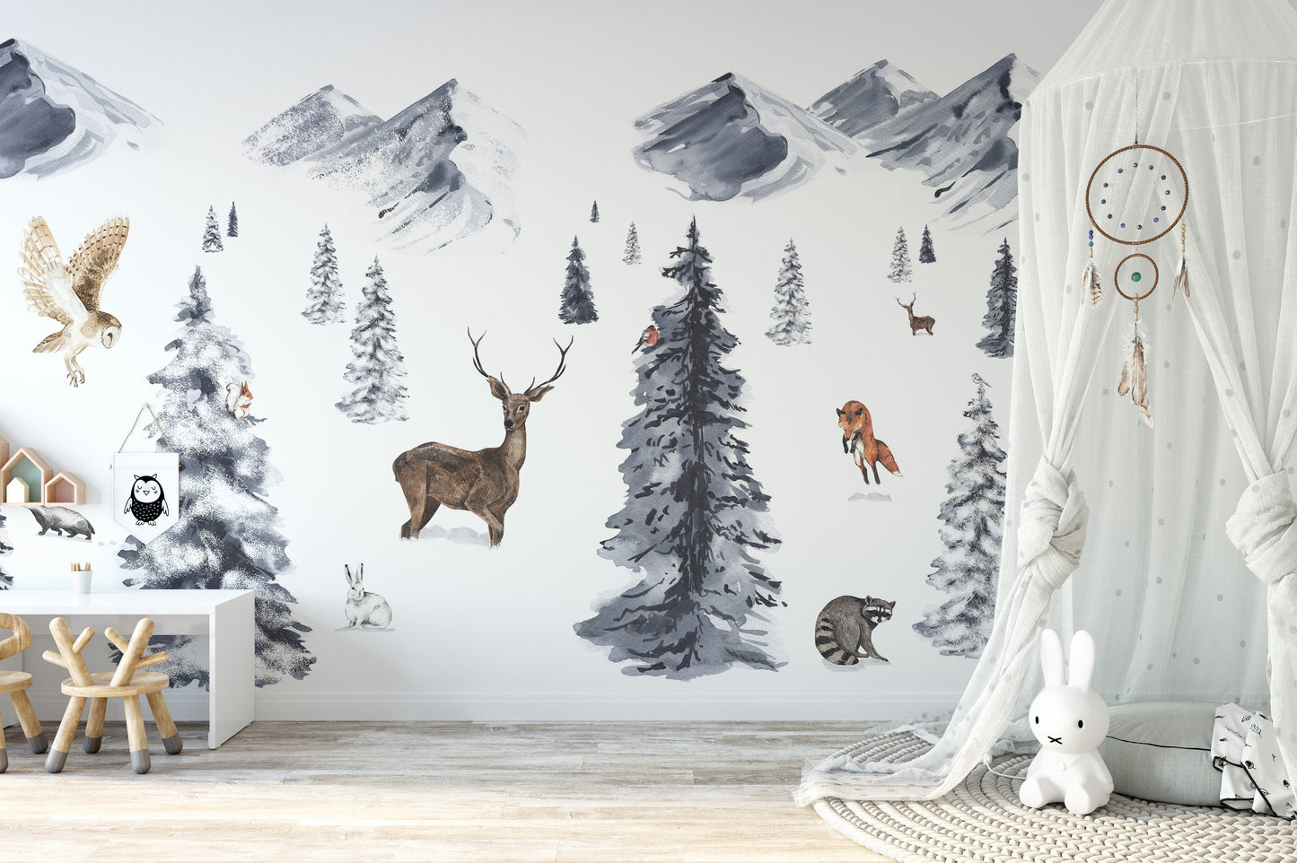 Winter wonderland wallpaper mural