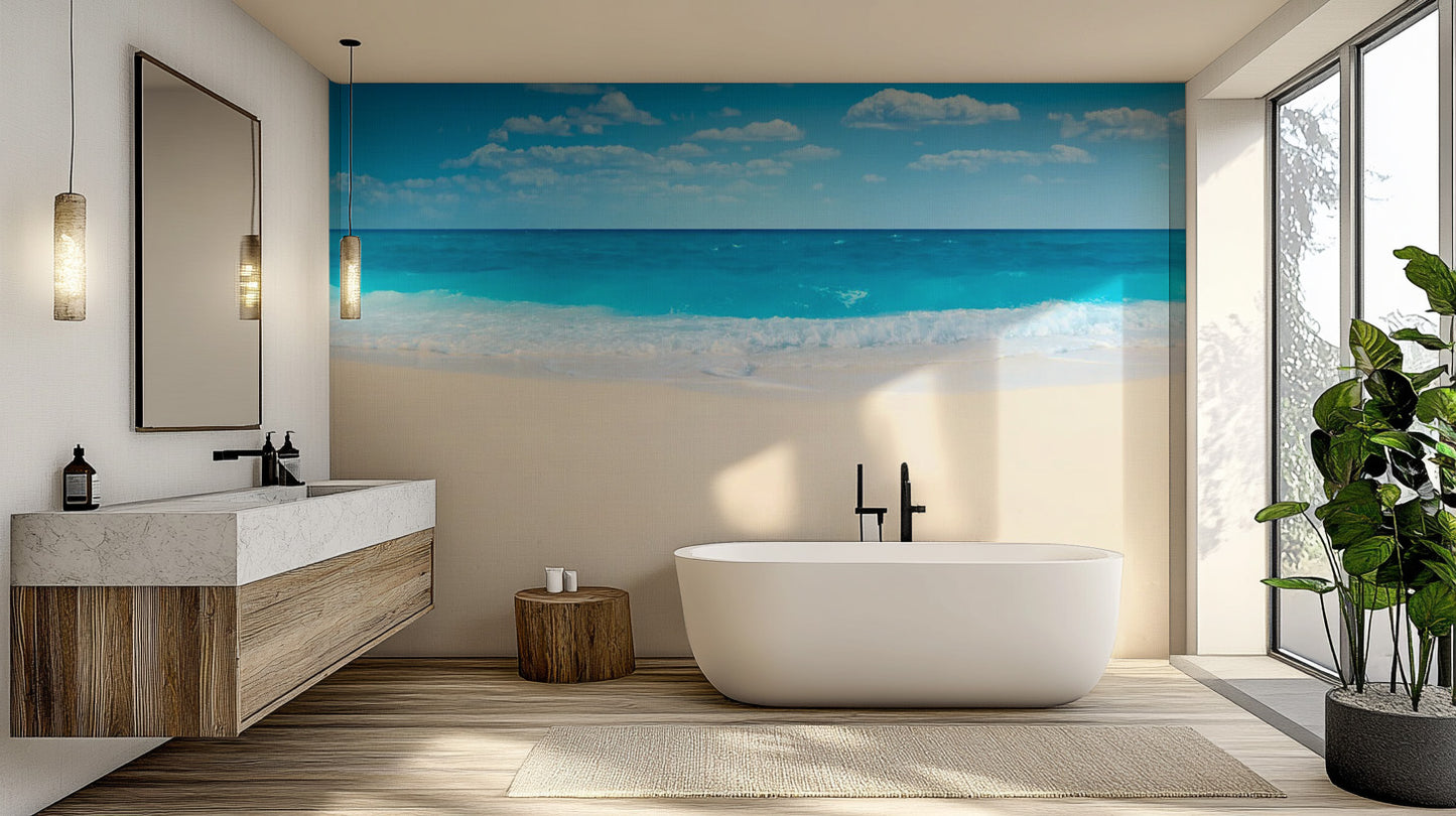 Vibrant Bahamas Beach Wall Mural for Homes