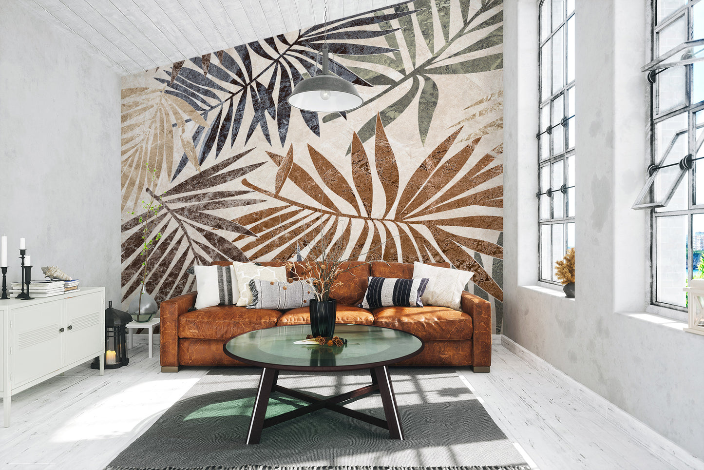 Rustic Palm Wall Mural