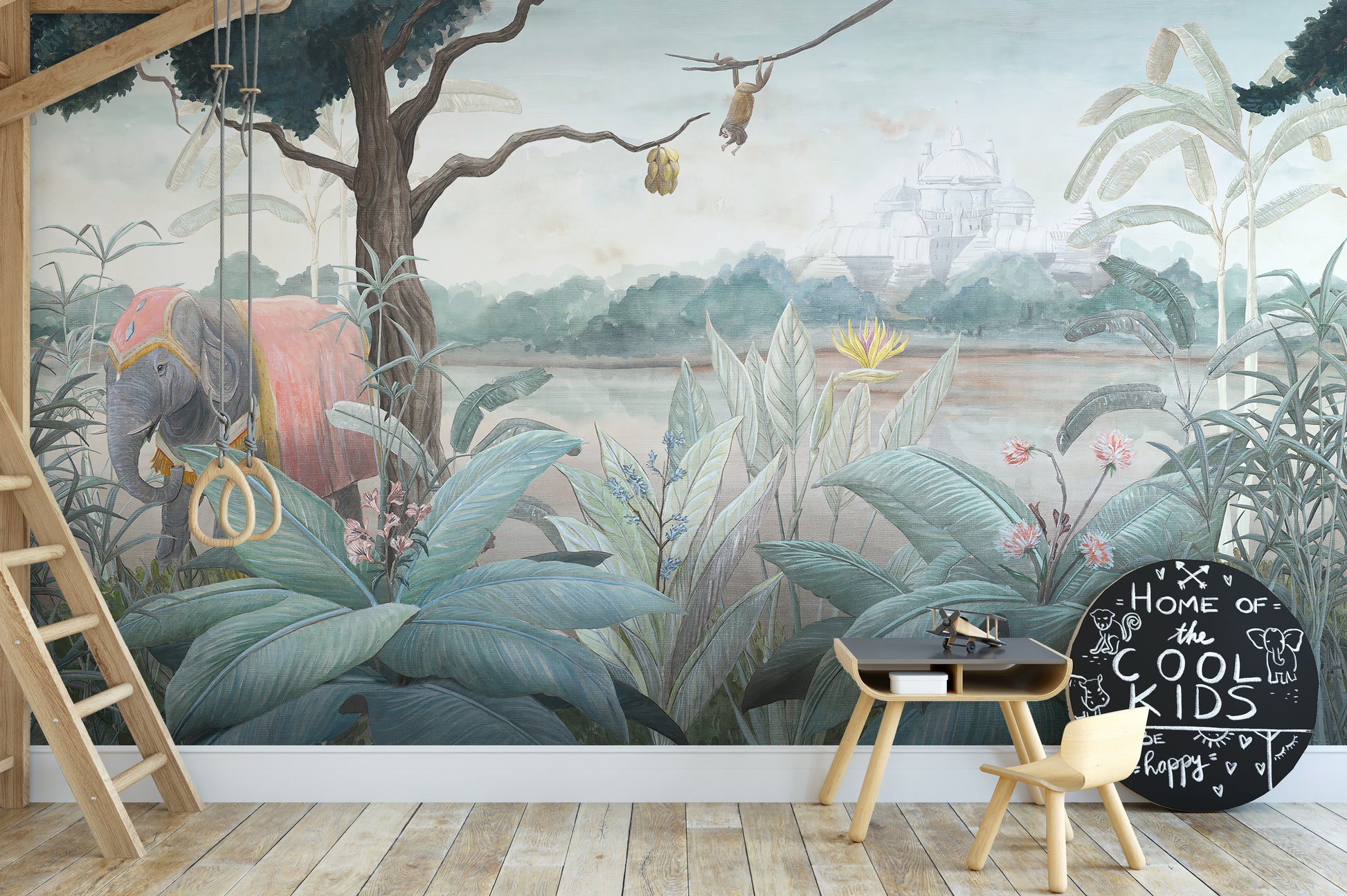 Majestic royal elephant wallpaper mural for interiors