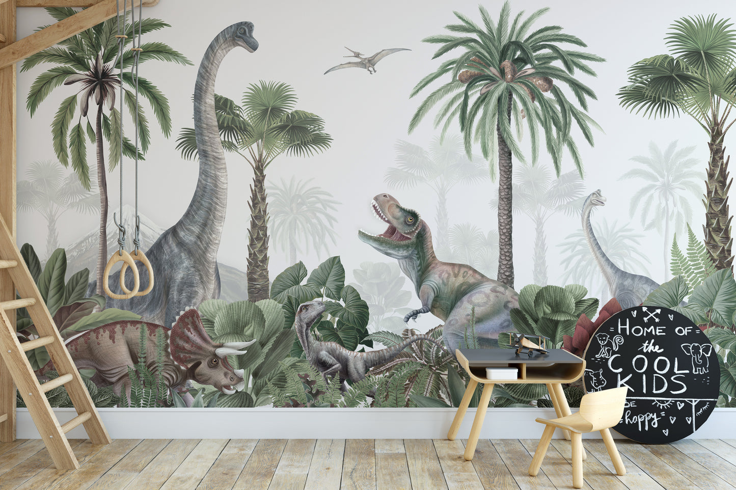 Watercolor Dinosaur wallpaper for walls