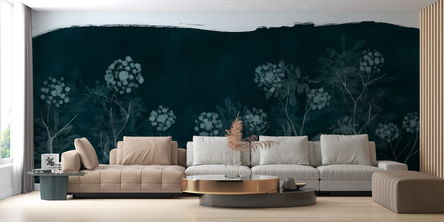 Midnight Botanical Wall Mural