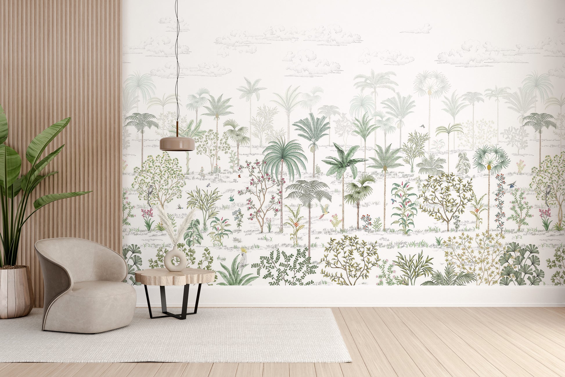 Nature-inspired Tropical Jungle Wallpaper Mural