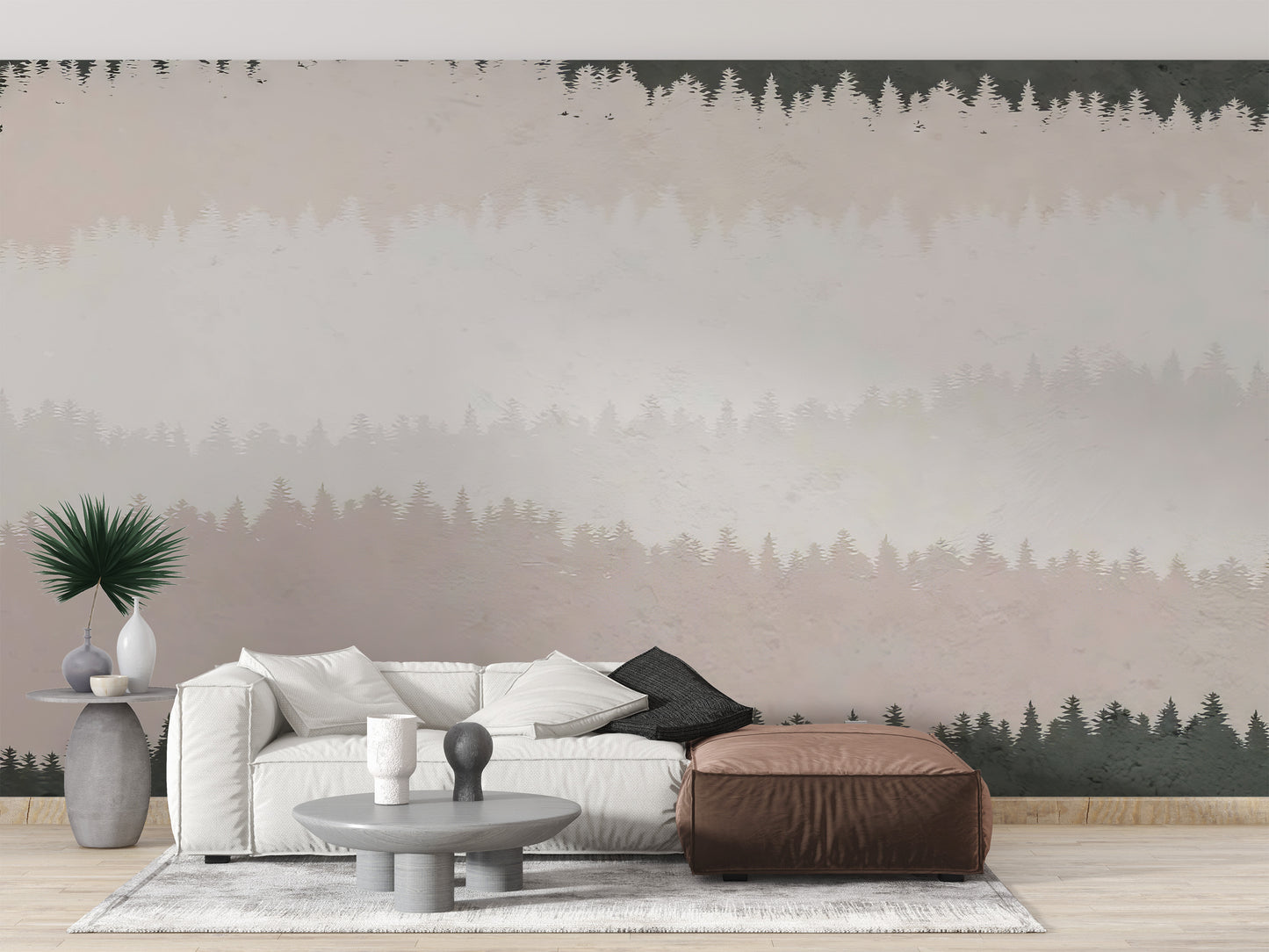 Shaded Timber Illusion Wall Mural