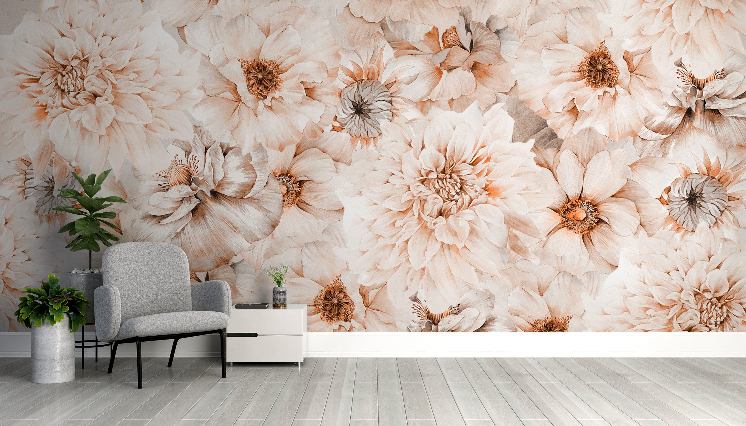 Soft Blossom Aesthetic Flower Wallpaper with elegance