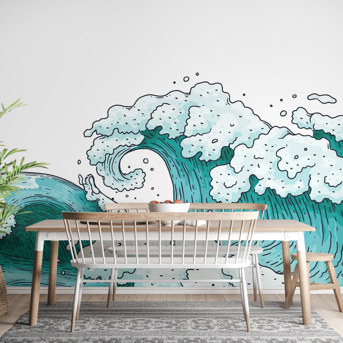 Ocean Waves Abstract Wallpaper Murals