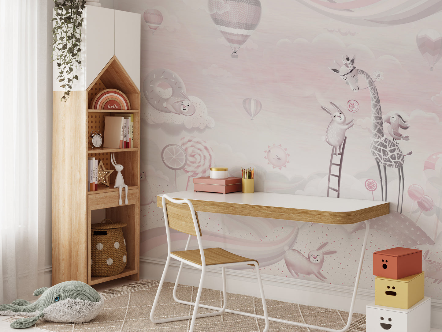 Pink Color Candy World Wallpaper Murals