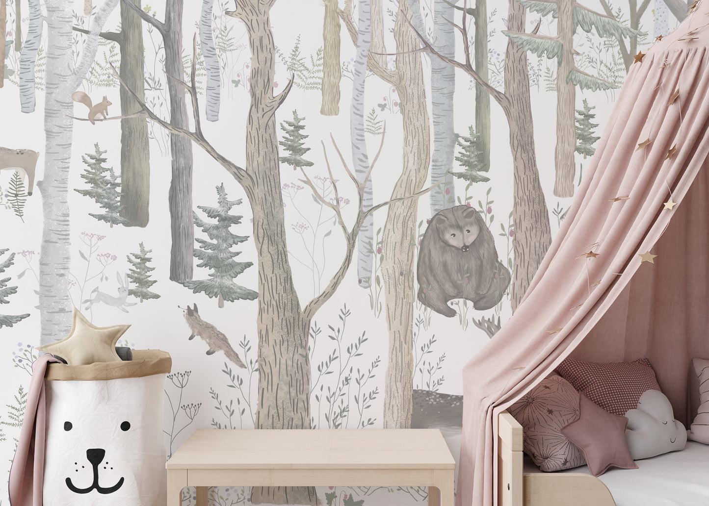 Mystical Forest Scene Wall Mural