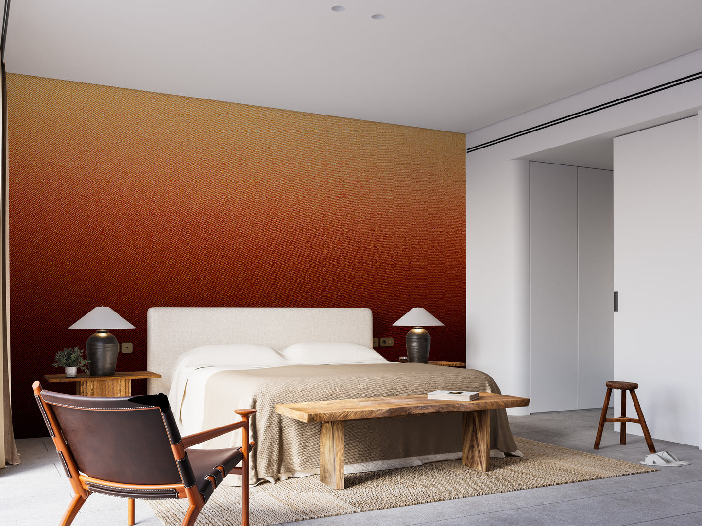 Abstract Warm Ombre Wall Mural