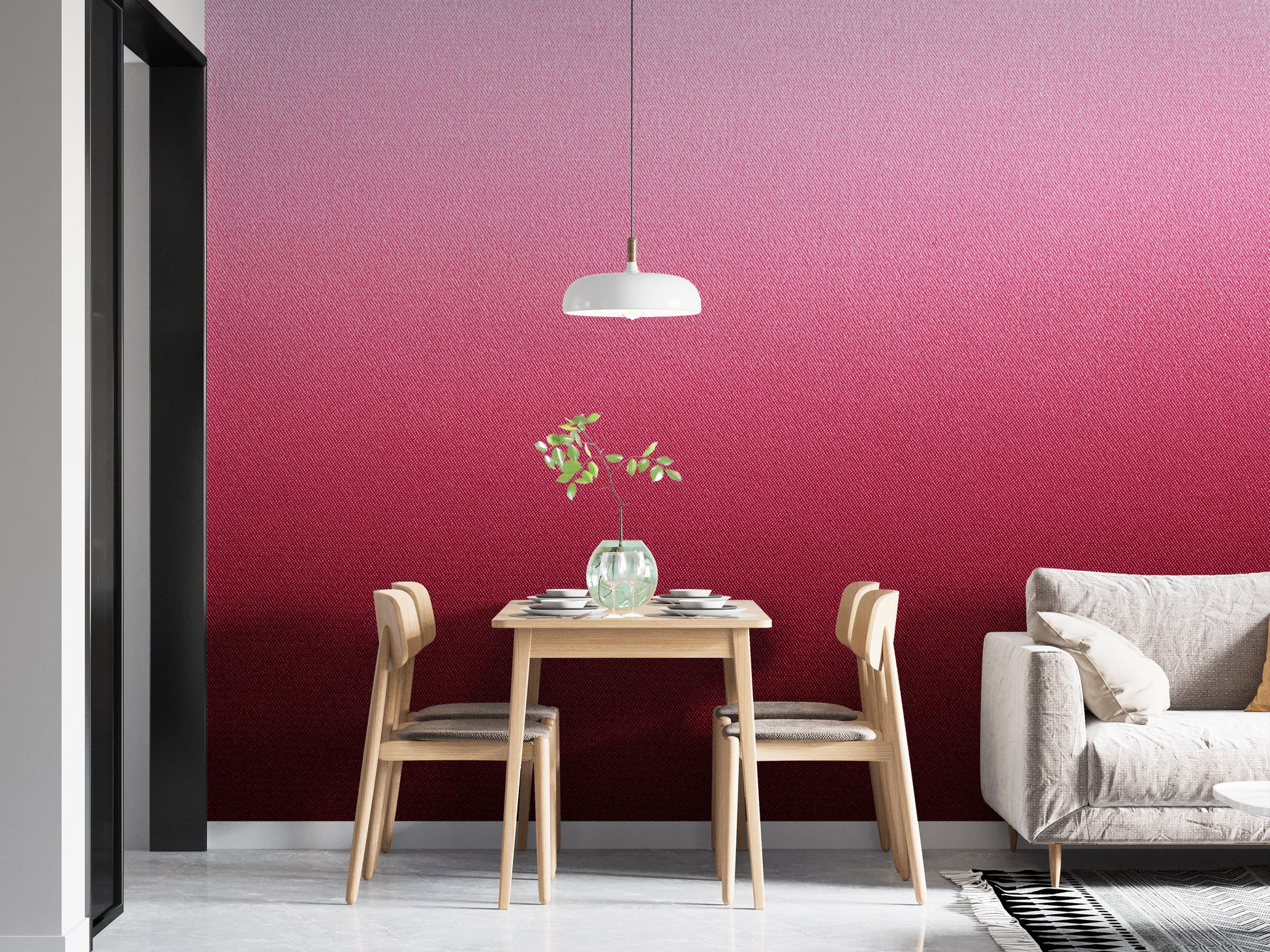 Bold ombre pink tones wallpaper design
