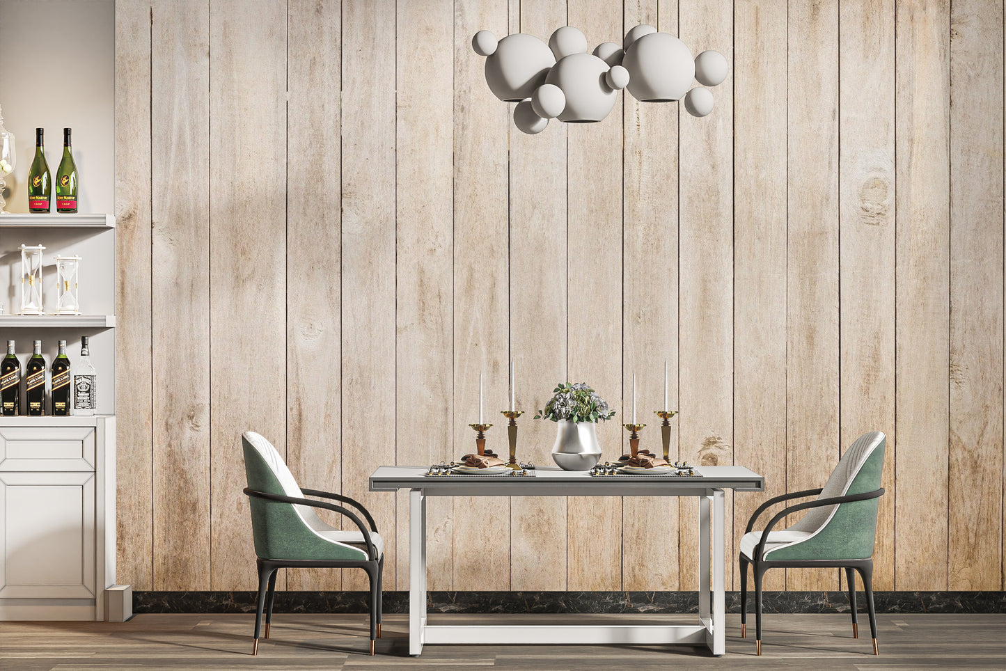 Beige Wood Panel Wallpaper Mural - Giffywalls