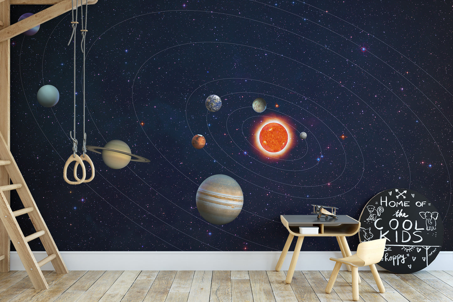 Solar System Planets Orbit Wall Mural