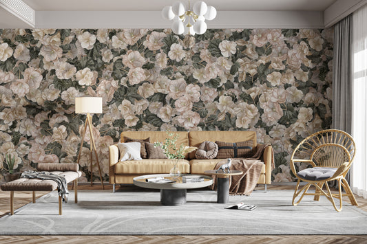 White begonia flower wallpaper for walls
