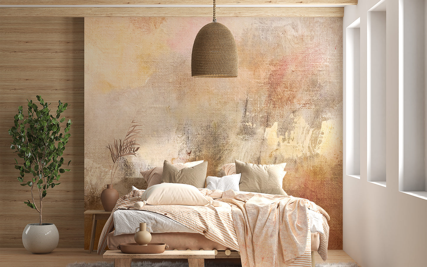 Artistic Oil Painted Abstract Wall Mural