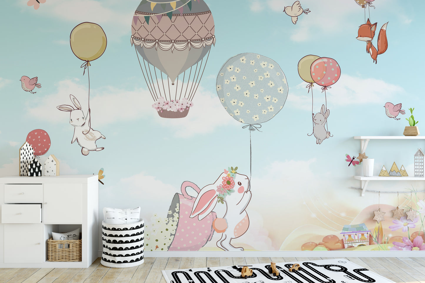 Animated Cartoon Kids Room Wallpaper Mural