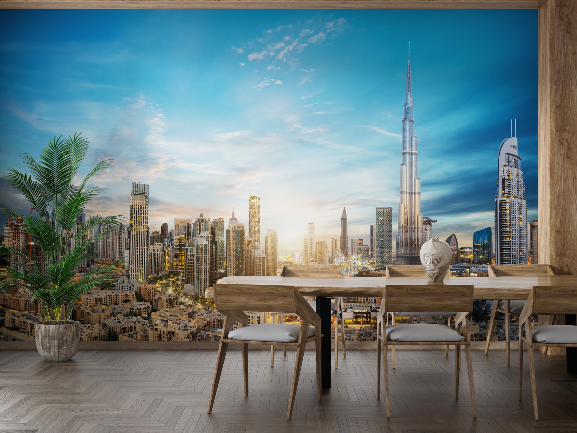 Dubai Skyline Panoramic Wallpaper Mural