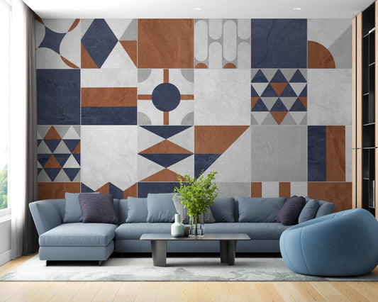 Multicolor Art Deco Terrazzo Wallpaper Mural