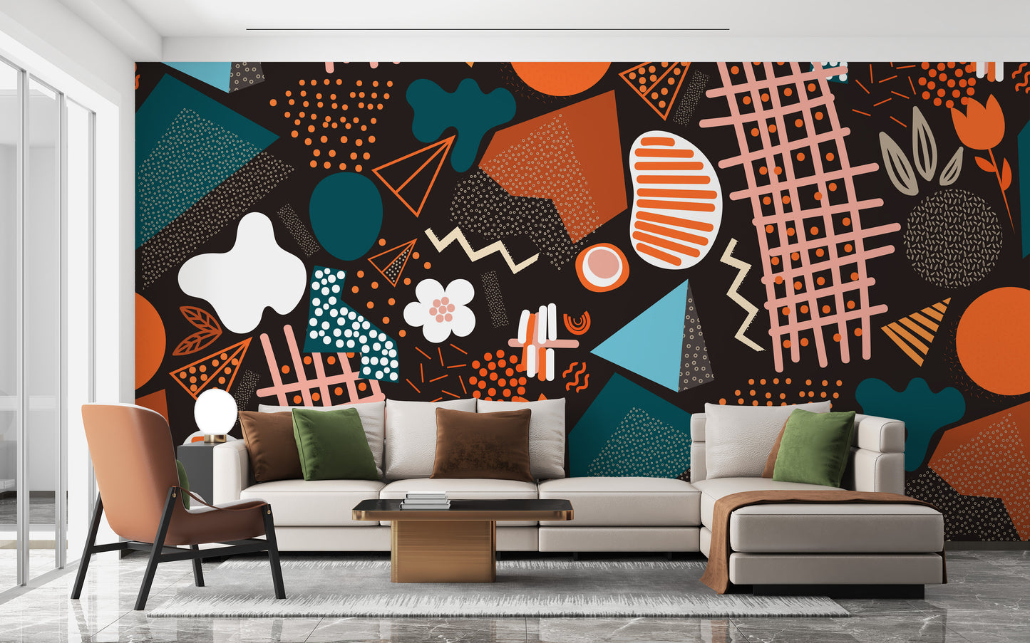 Handcrafted Abstract Art Wallpaper Wall Mural