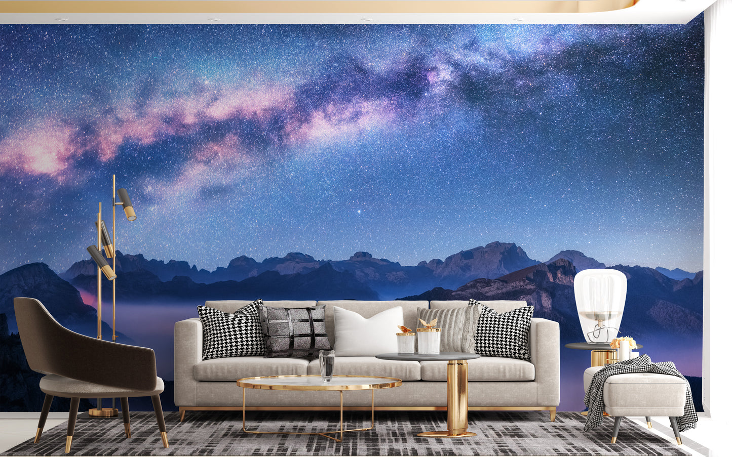 Enchanting Alps snowy mountain wall mural
