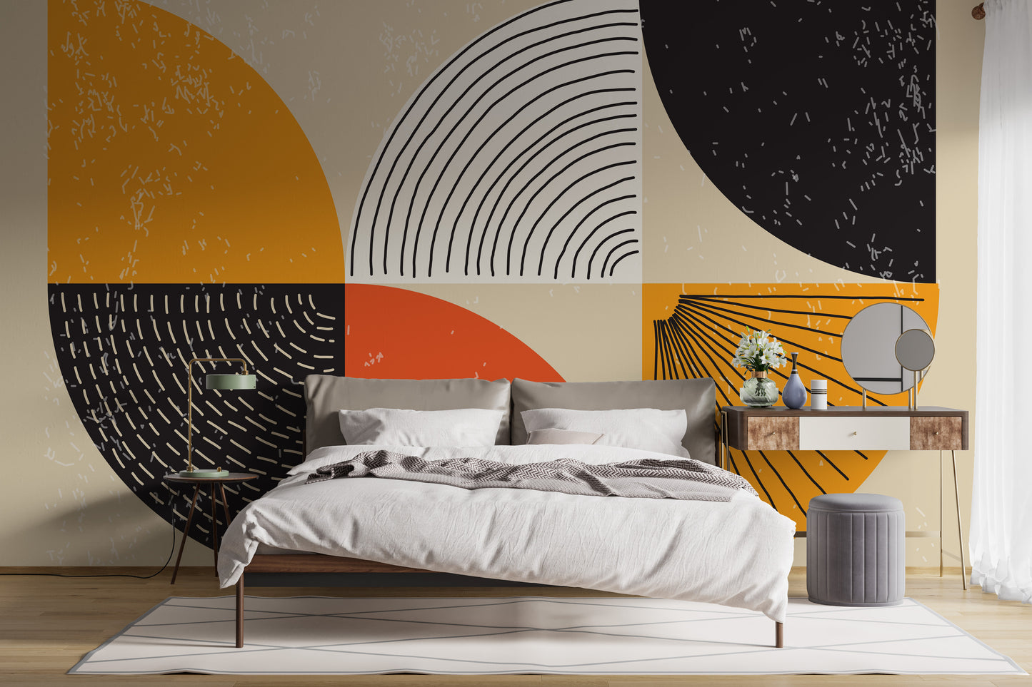 Colorful Geometric Art Deco Wallpaper Wall Mural