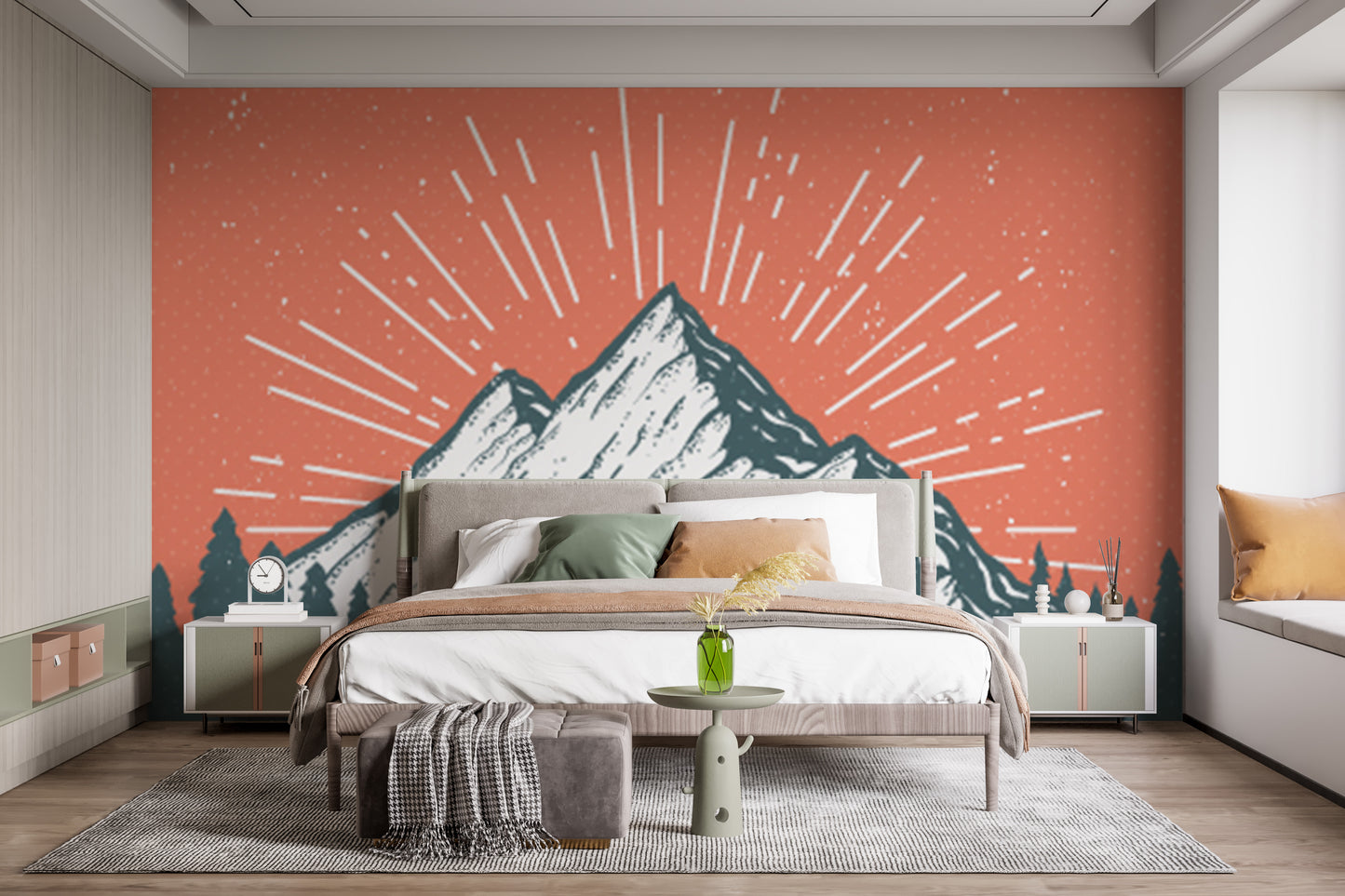 Snow Peak Mountain Wallpaper Mural