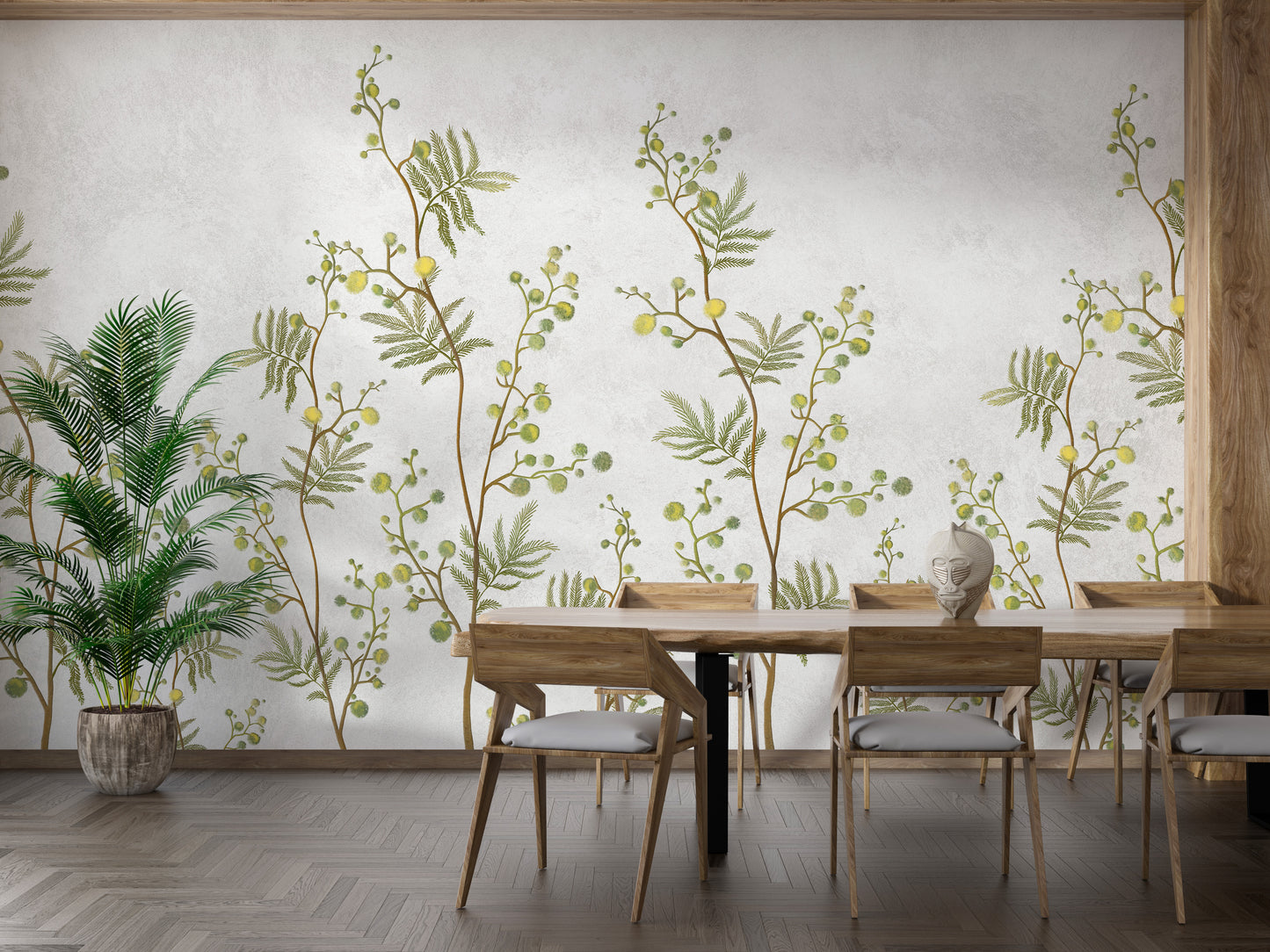 Yellow Flower Decorative Wallpaper Mural