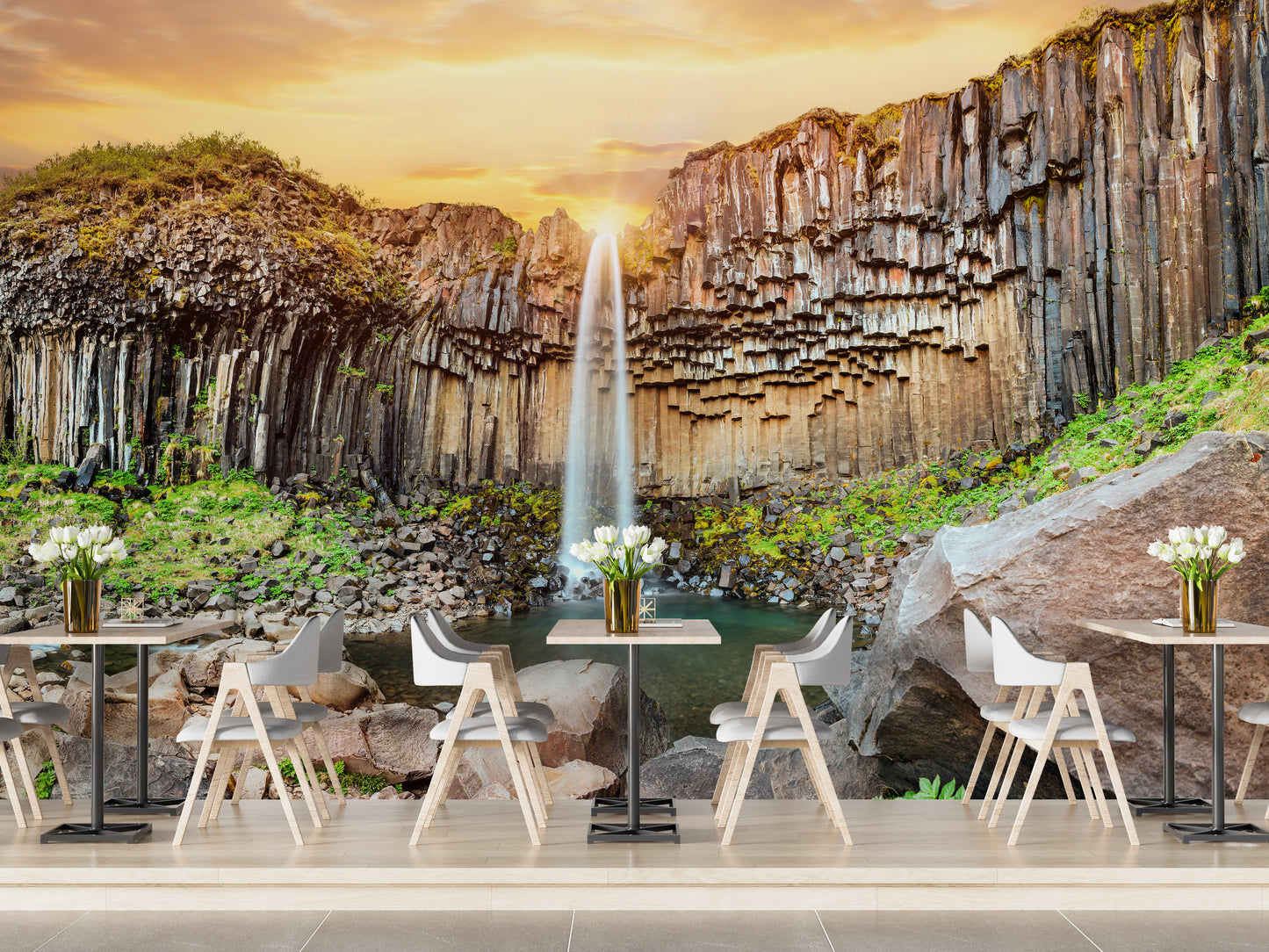 Iceland Waterfall Wallpaper Mural