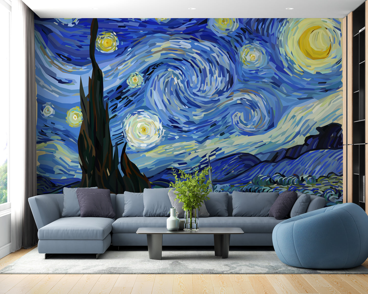 Starry Night Van Gogh Design Wallpaper Mural