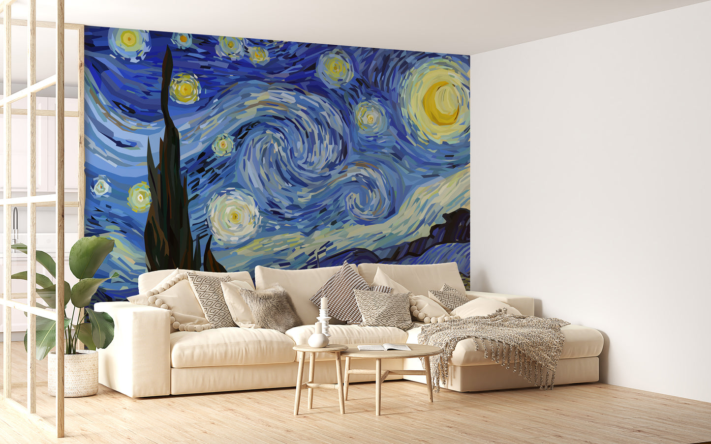 Starry Night Van Gogh Design Wallpaper Mural