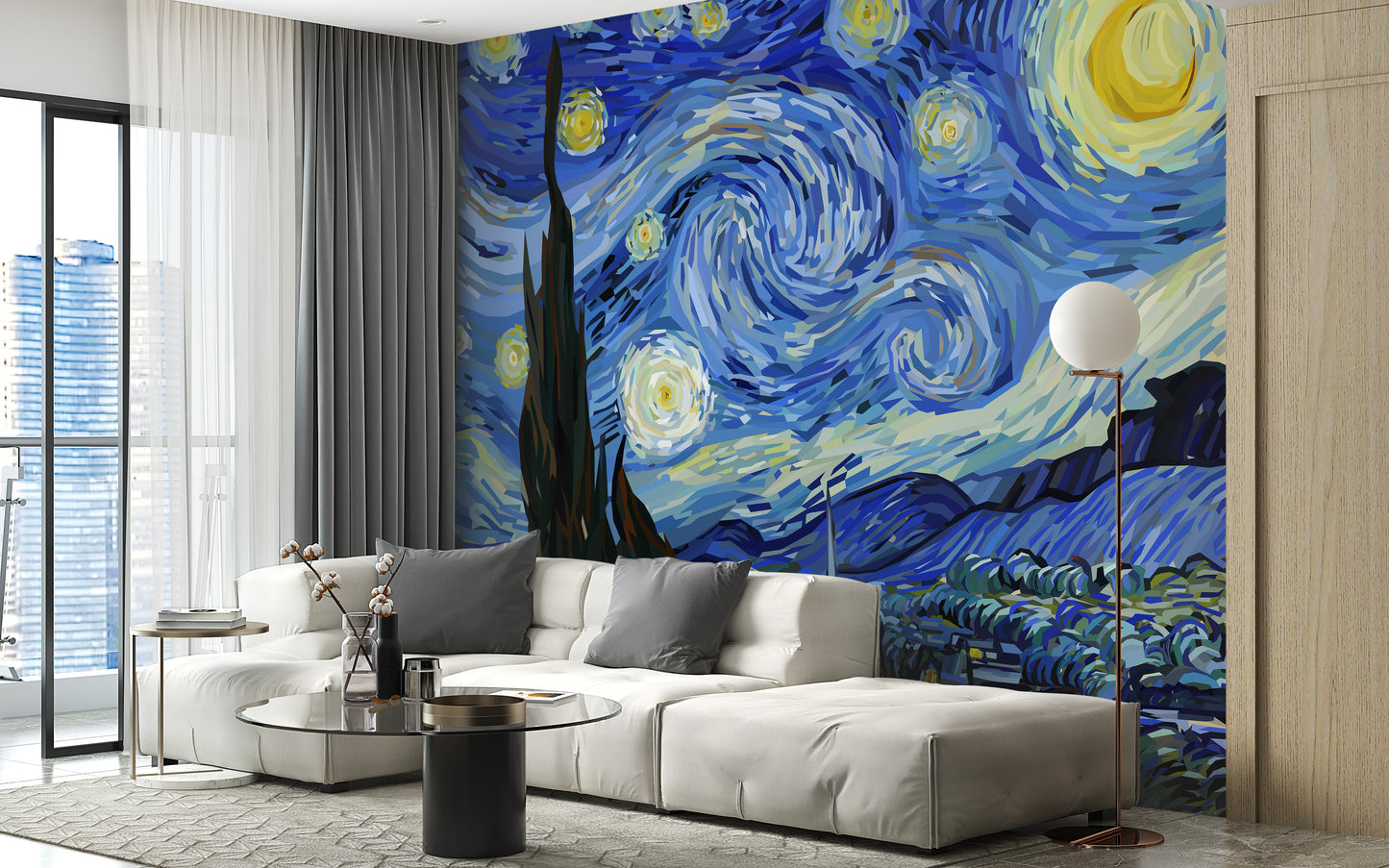 Starry Night Van Gogh Design Wallpaper Mural