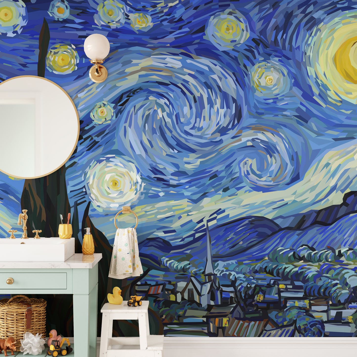 Starry Night Van Gogh Design Wallpaper Mural