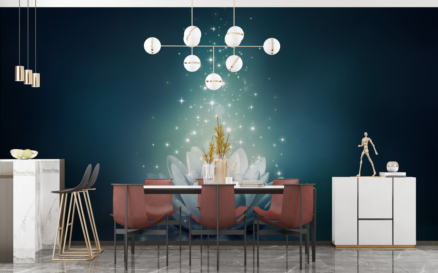 White Lily Wallpaper Mural - Giffywalls