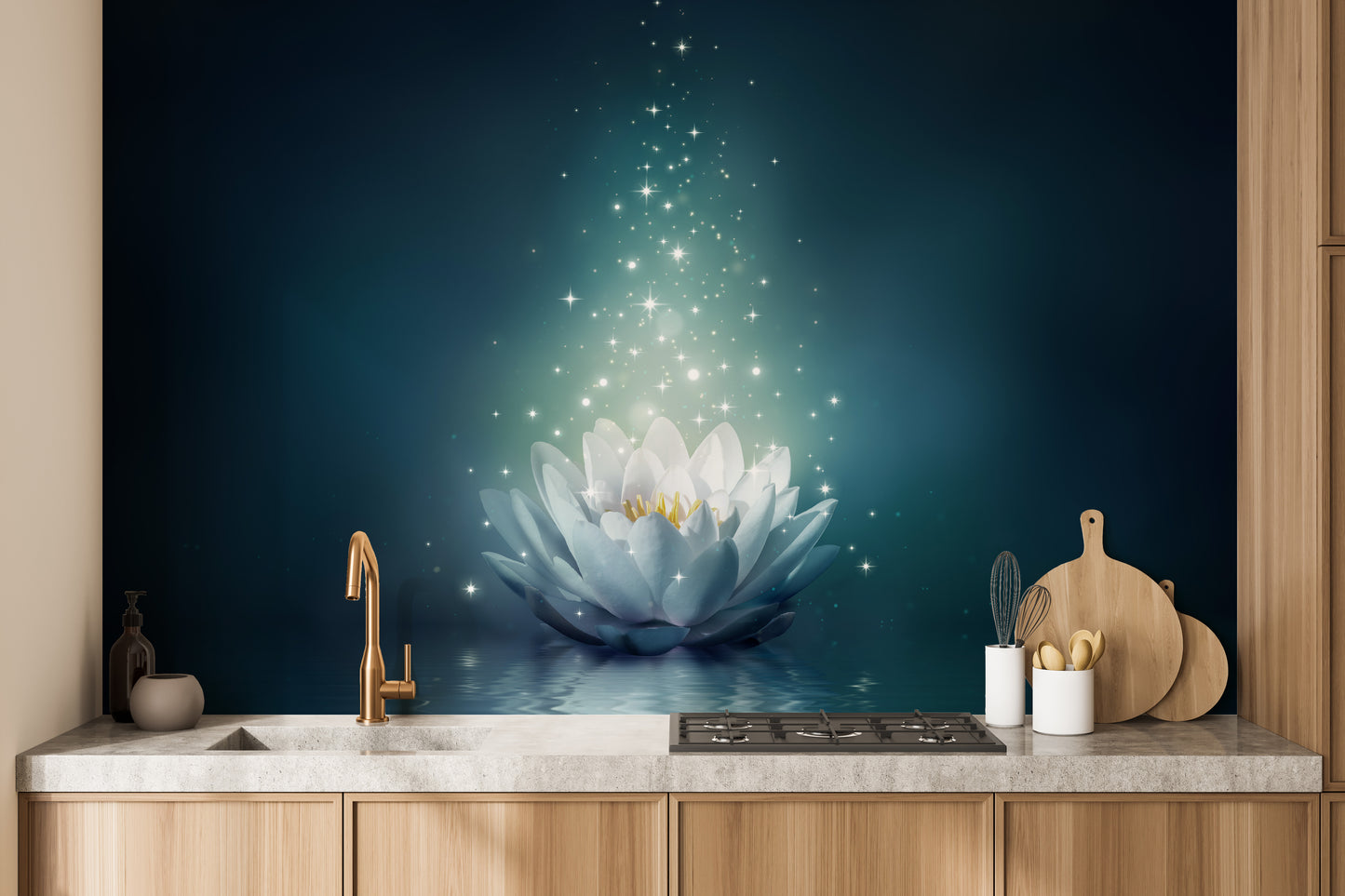 White Lily Wallpaper Mural - Giffywalls