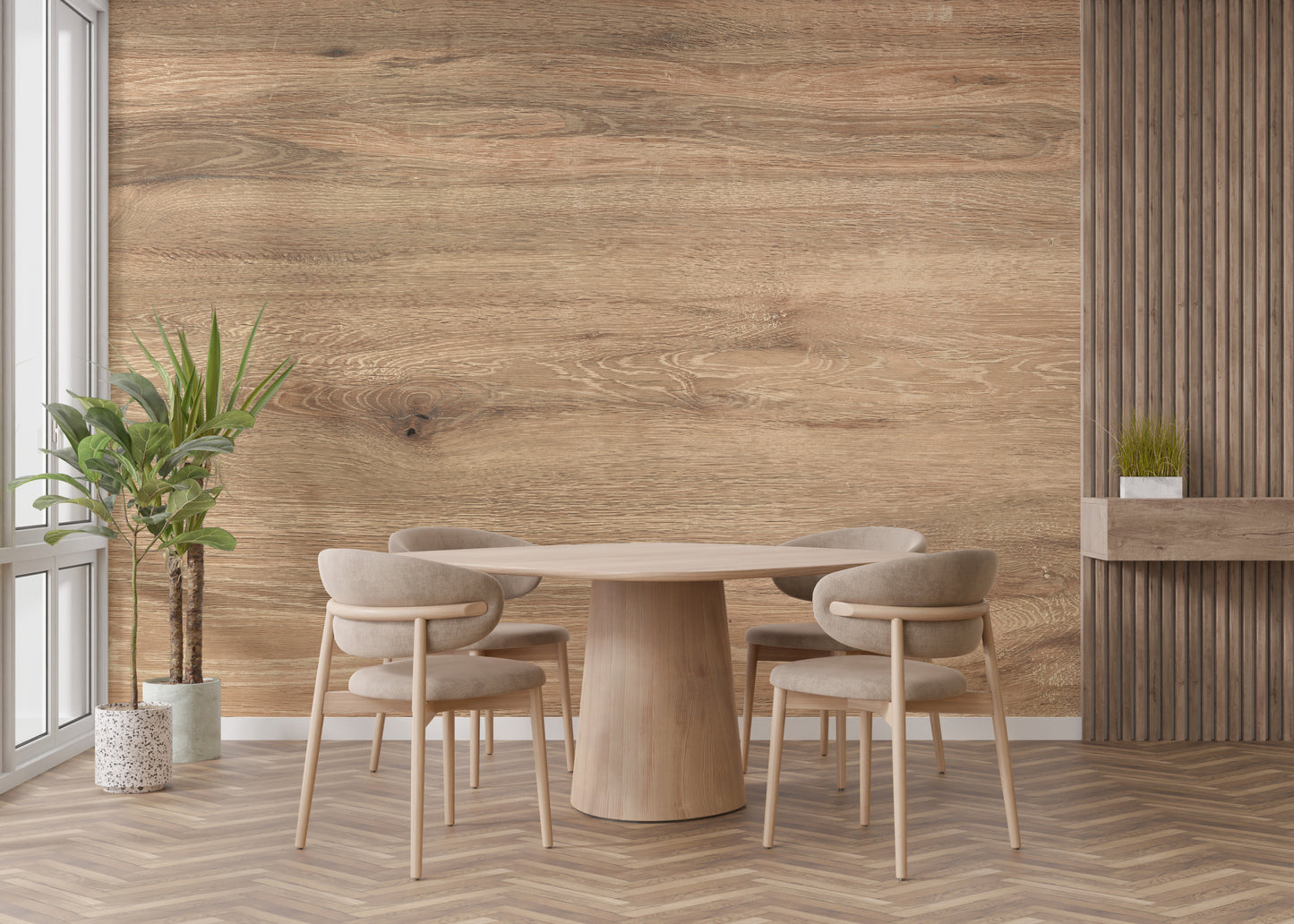 Wooden Finish Wallpaper Mural