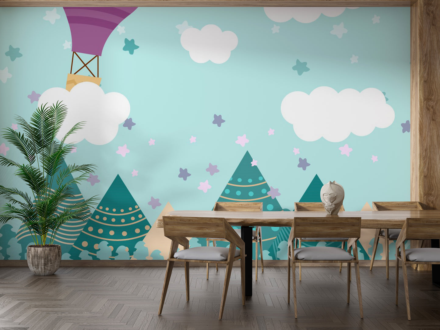 Hot Air Balloons Nursery Wallpaper Wall Mural