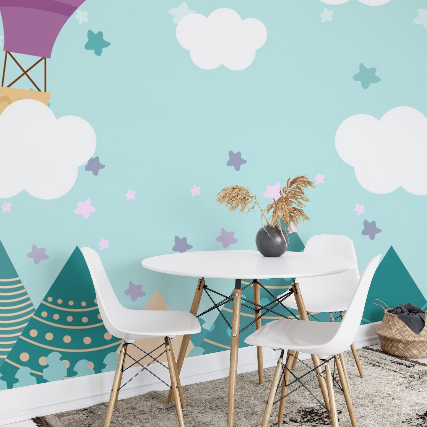 Hot Air Balloons Nursery Wallpaper Wall Mural