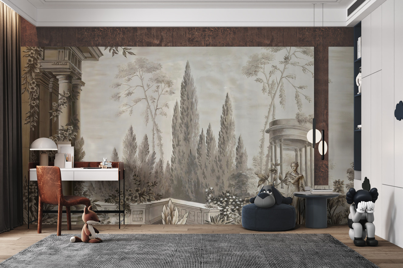 Dusky Forestry Fort Wallpaper Murals