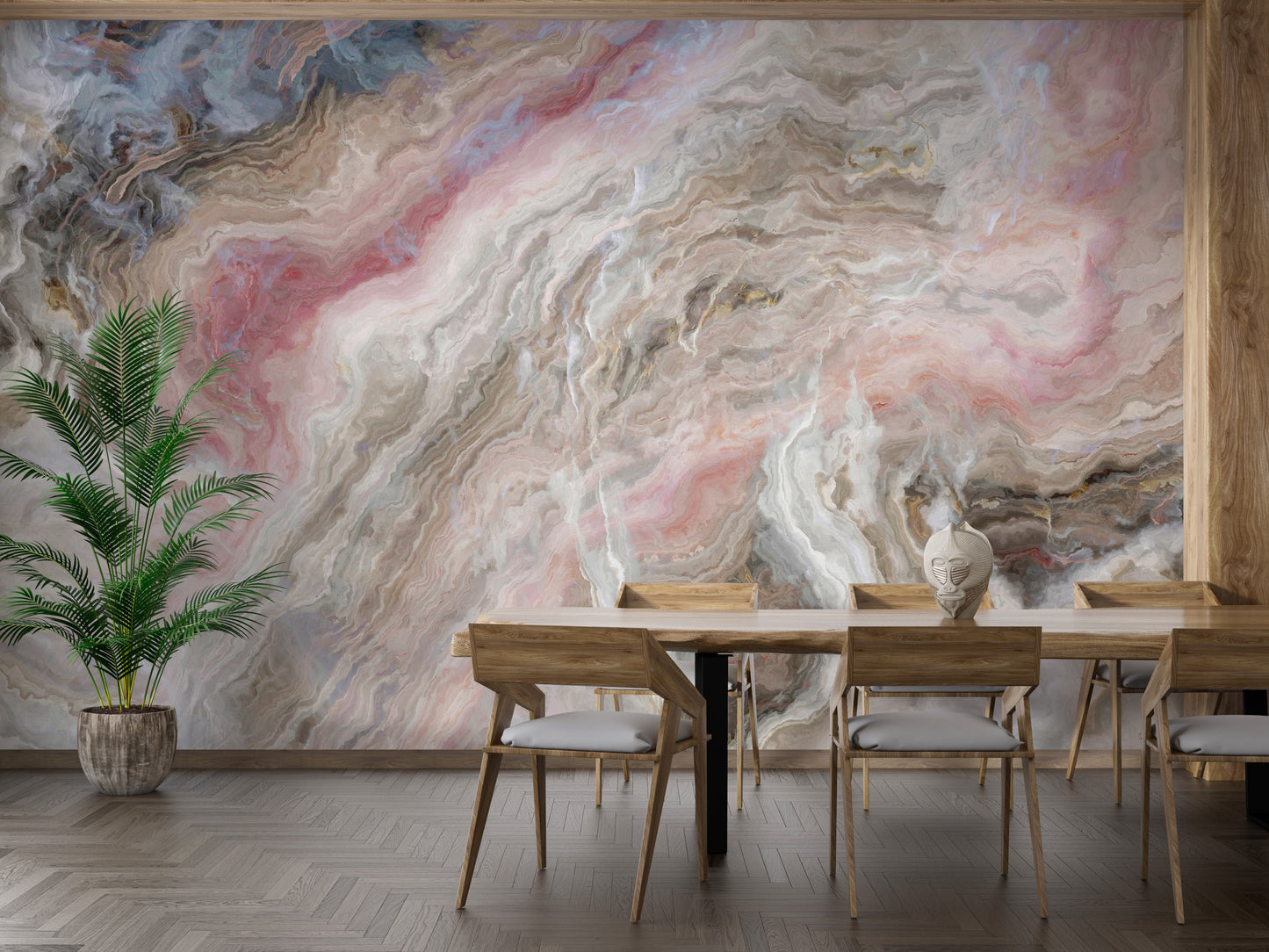 Beige marble wallpaper mural