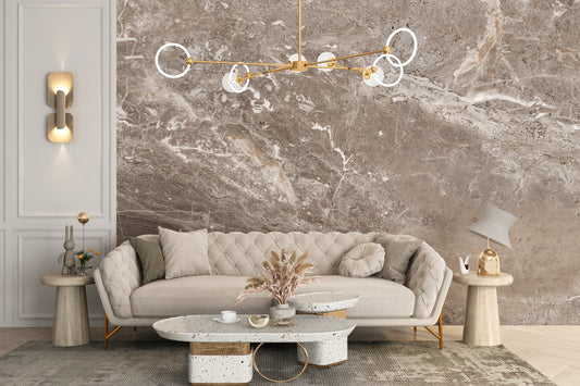 Brown marble wallpaper mural for Living room