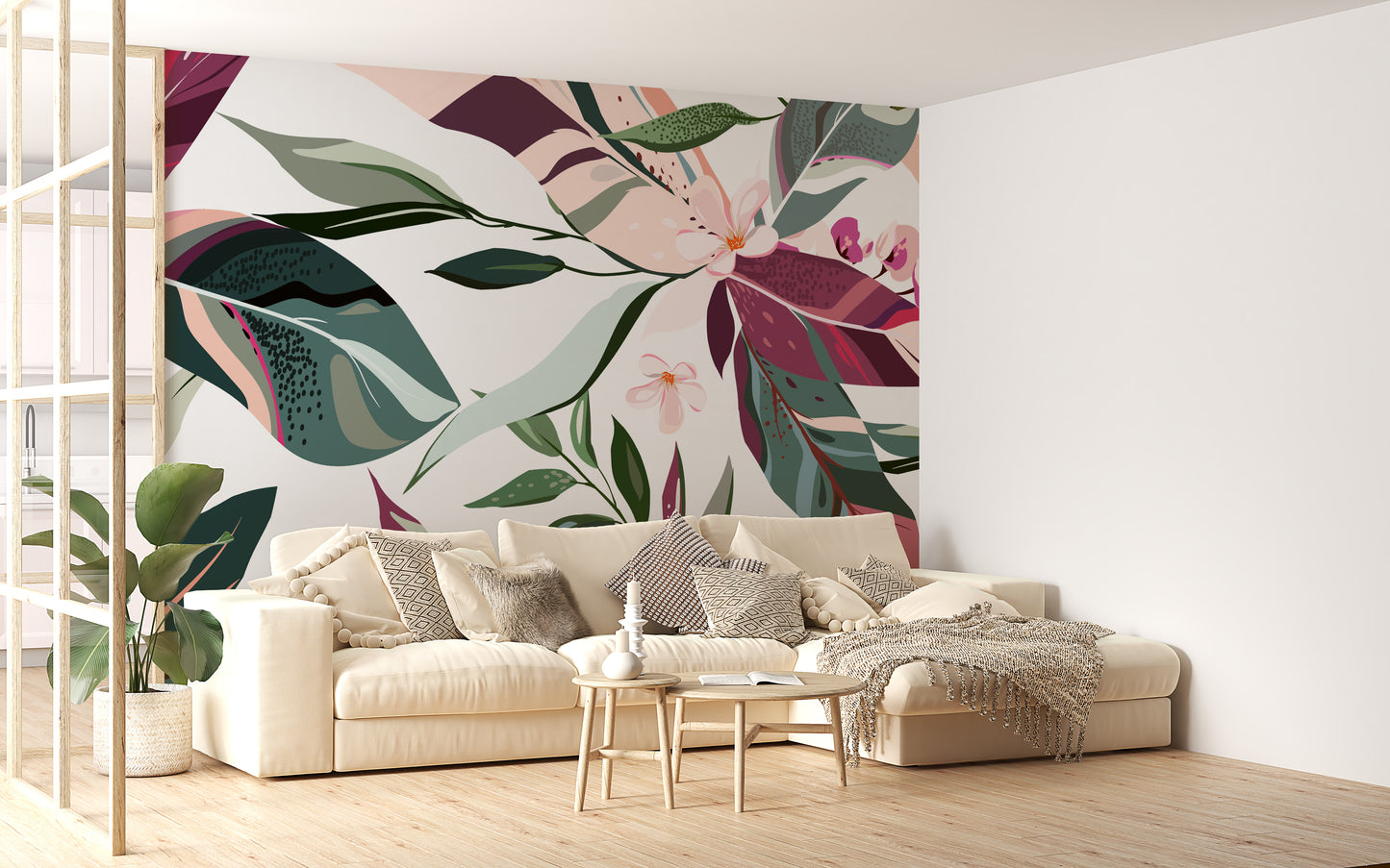 Tropical Leaflets wallpaper mural