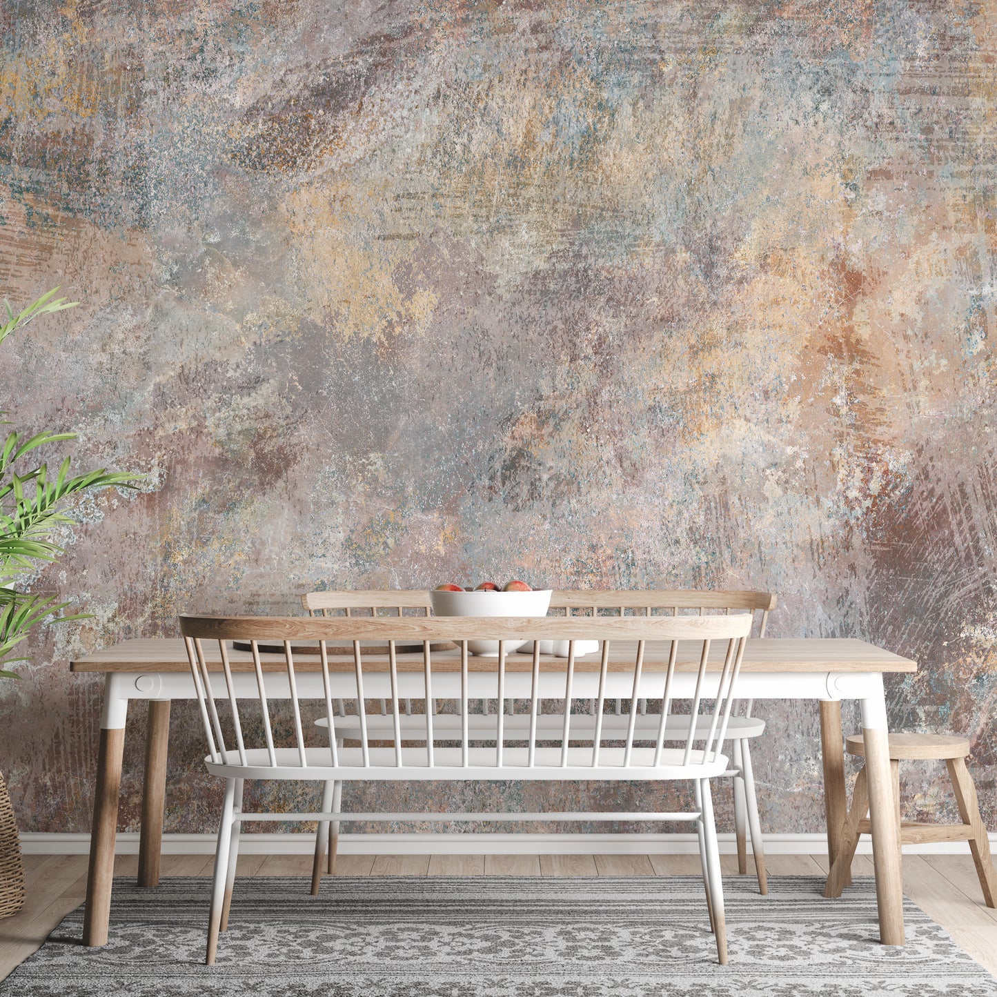 Brown Concrete Stone textured wallpaper mural