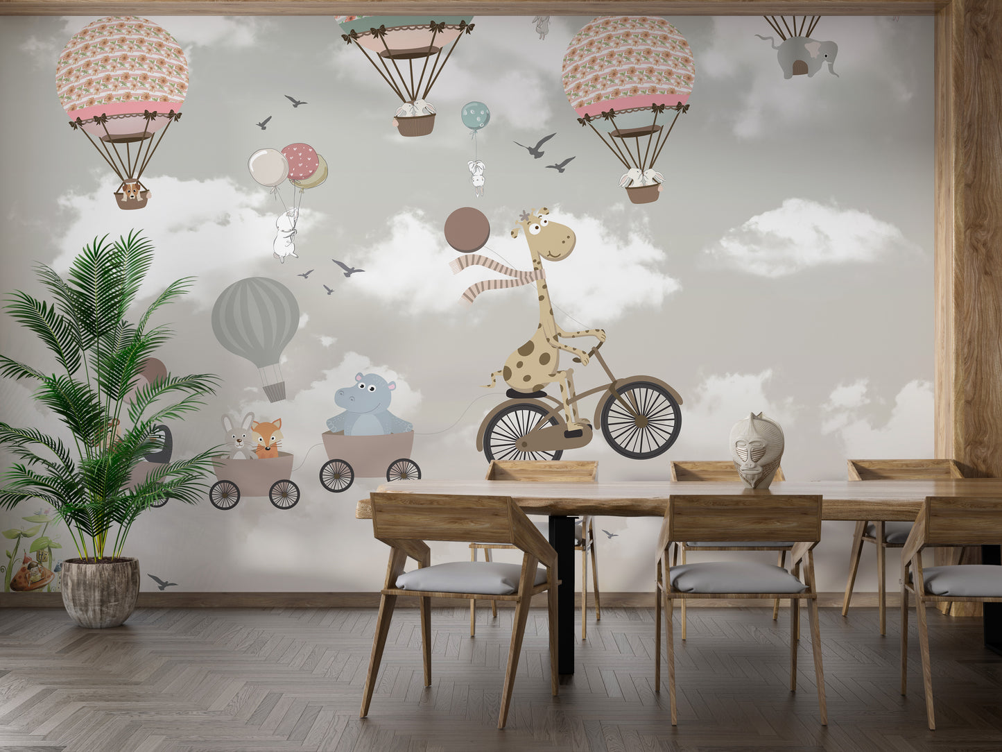 Dreamy Nursery Animal Adventure Mural