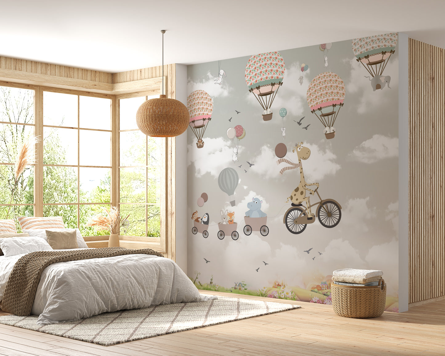 Dreamy Nursery Animal Adventure Mural