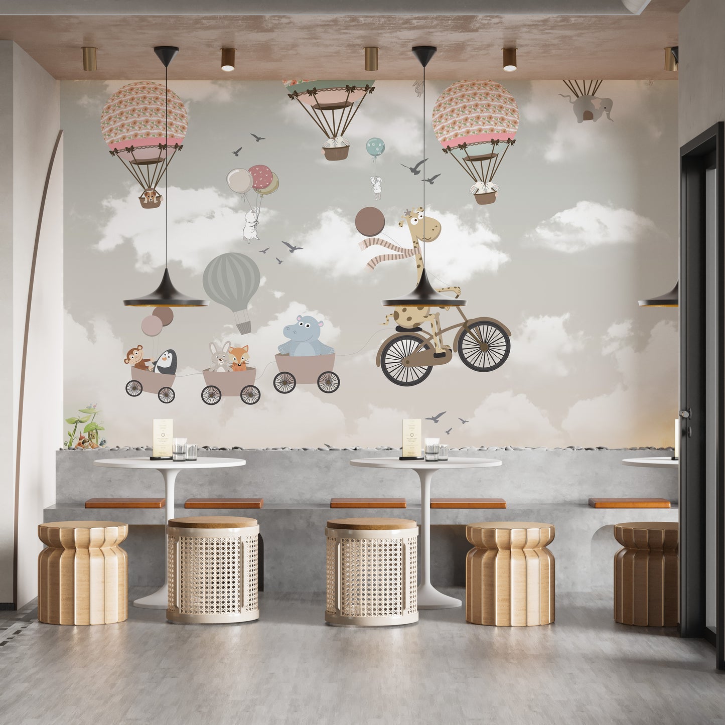 Dreamy Nursery Animal Adventure Mural